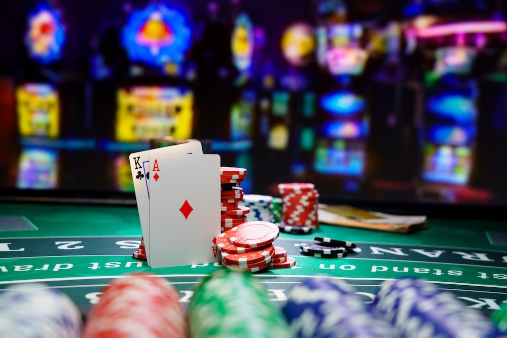 Casino Black Jack table